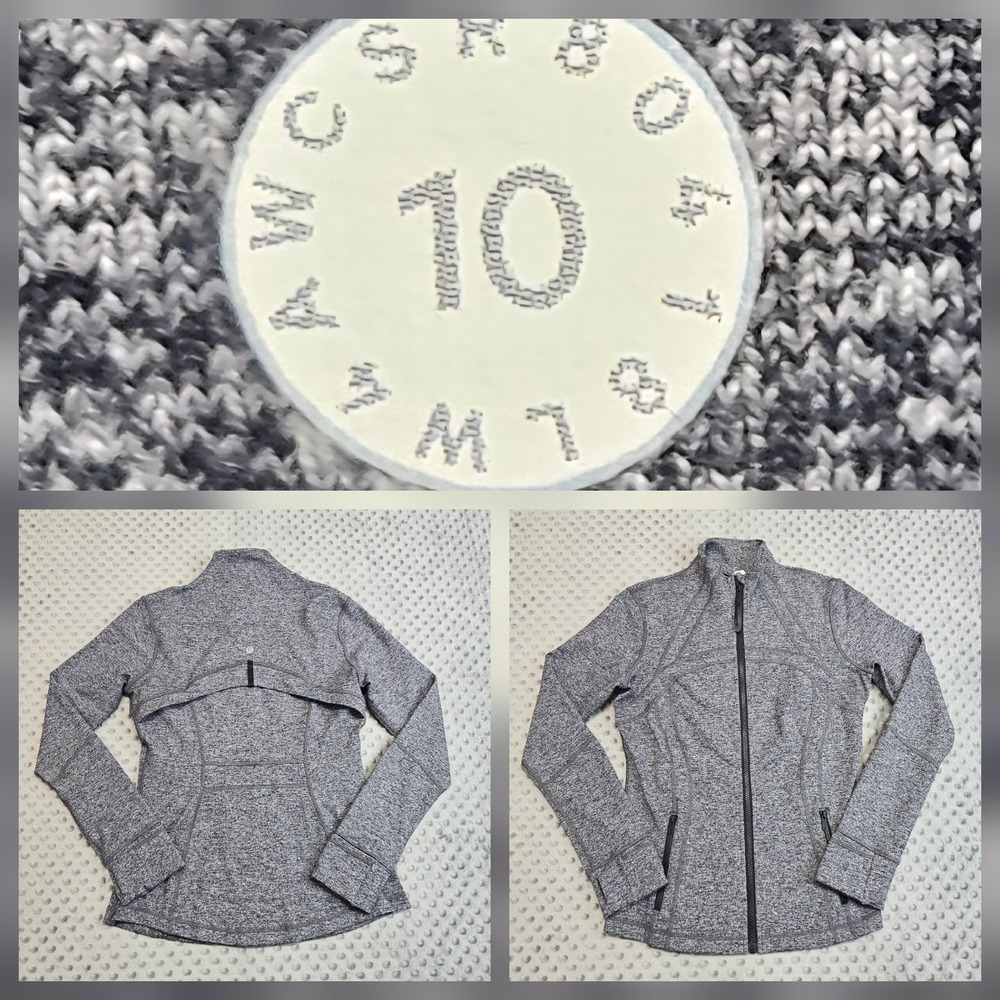 Lululemon‎ Define Jacket Women's Size 10 Heathered Black Luon Full Zip